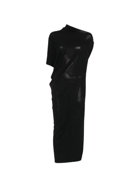 asymmetric-neck draped maxi dress by ISABEL BENENATO