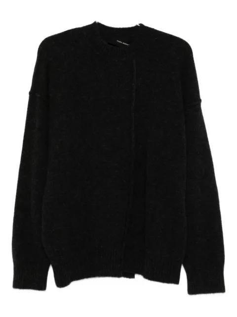 asymmetric-seam wool sweater by ISABEL BENENATO asymmetric-seam wool sweater by ISABEL BENENATO