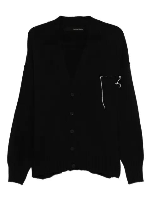 buttoned frayed-edge cardigan by ISABEL BENENATO