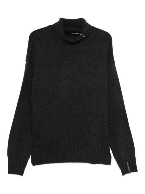 high-neck ribbed-hem sweater by ISABEL BENENATO