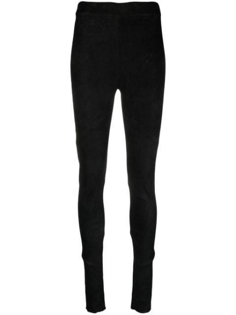 high-rise leather leggings by ISABEL BENENATO