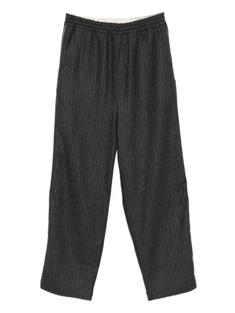 pinstripe elasticated-waist trousers by ISABEL BENENATO
