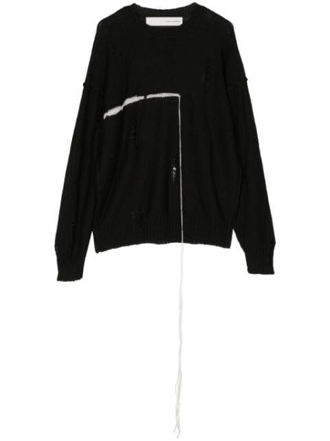 raw-cut detail knit jumper by ISABEL BENENATO