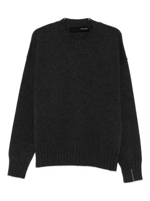 raw-edge zip-detail sweater by ISABEL BENENATO