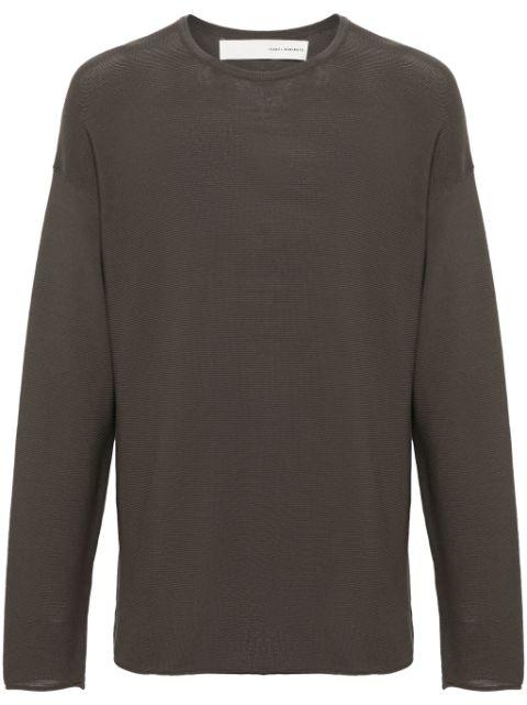 rolled-trim cotton jumper by ISABEL BENENATO