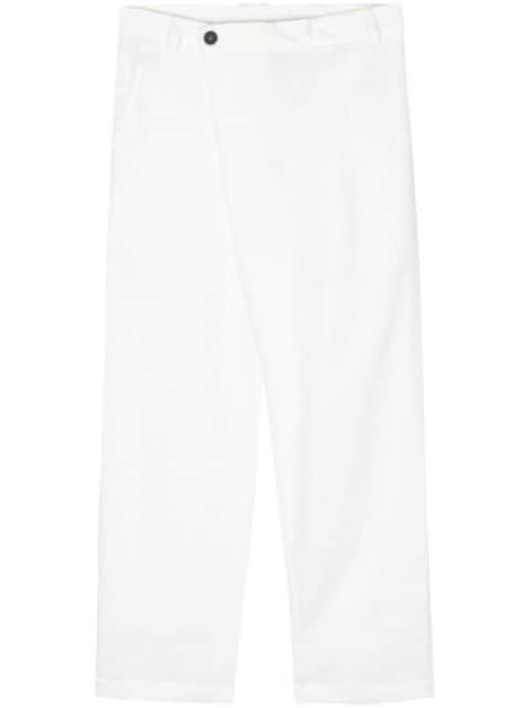 straight-leg linen trousers by ISABEL BENENATO