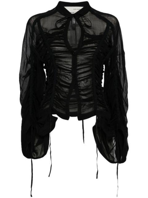 strap-detail draped top by ISABEL BENENATO