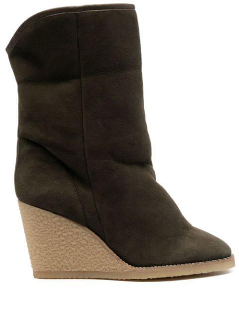100mm wedge sheepskin boots by ISABEL MARANT