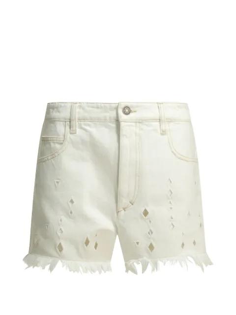 Aecia cut-out frayed-hem shorts by ISABEL MARANT