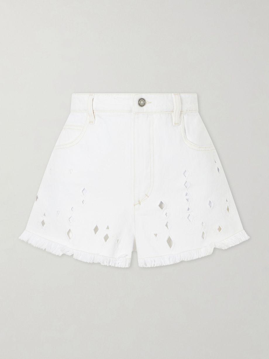 Aecia embroidered denim shorts by ISABEL MARANT