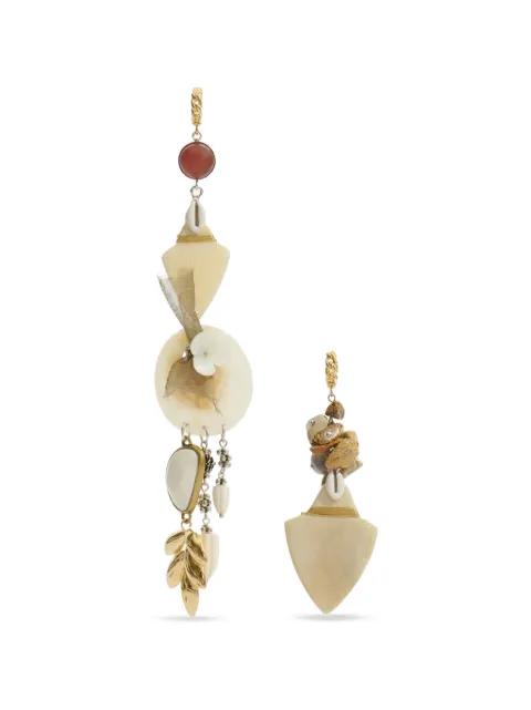 Anna asymmetrical charm earrings by ISABEL MARANT