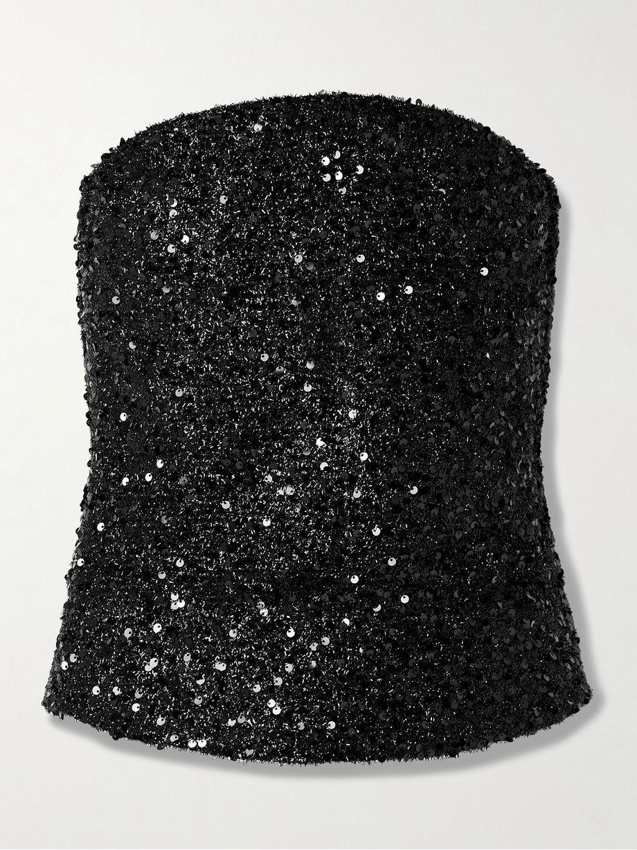 Aviana strapless sequined metallic tulle top by ISABEL MARANT