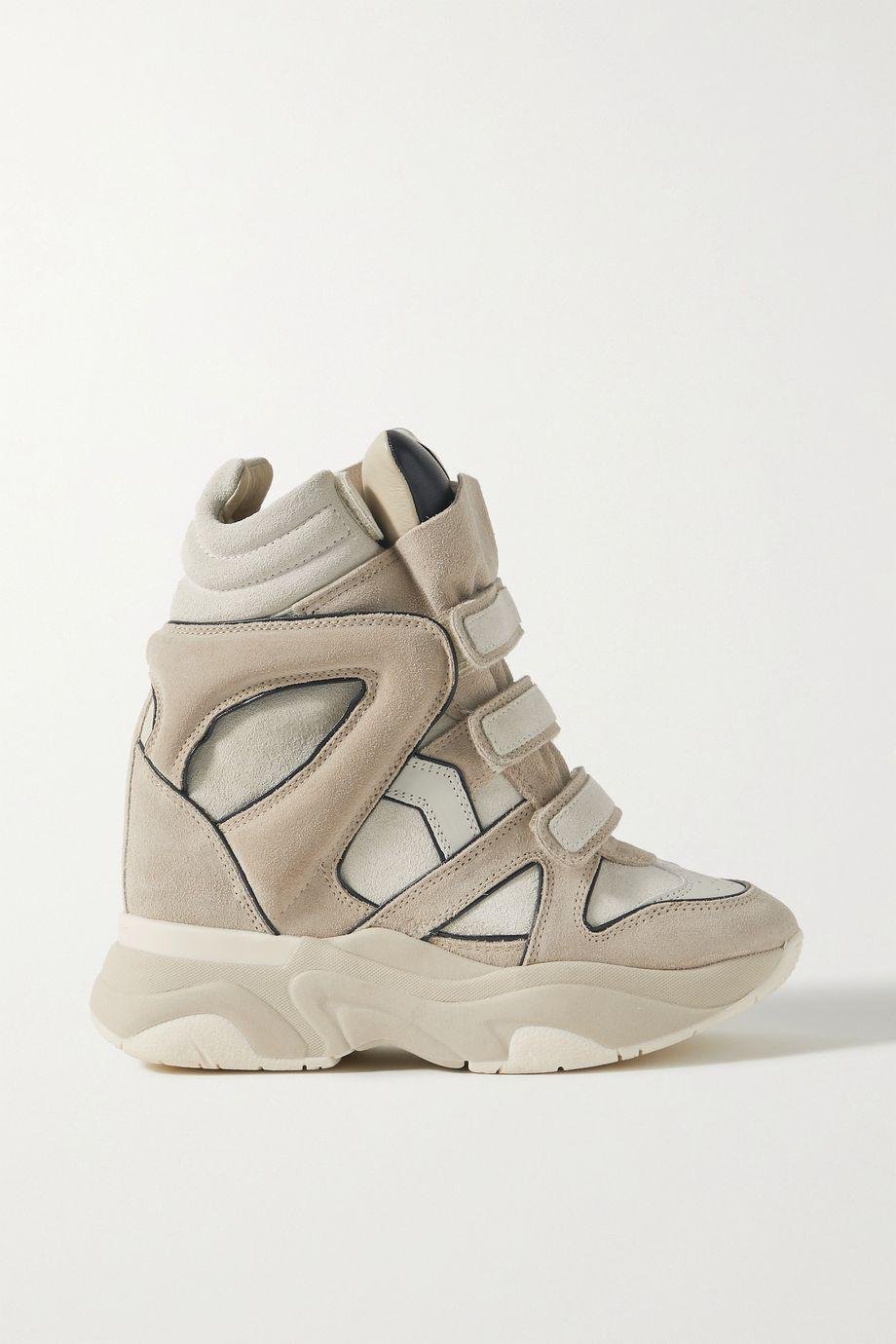 Balskee leather and suede high-top wedge sneakers by ISABEL MARANT ...