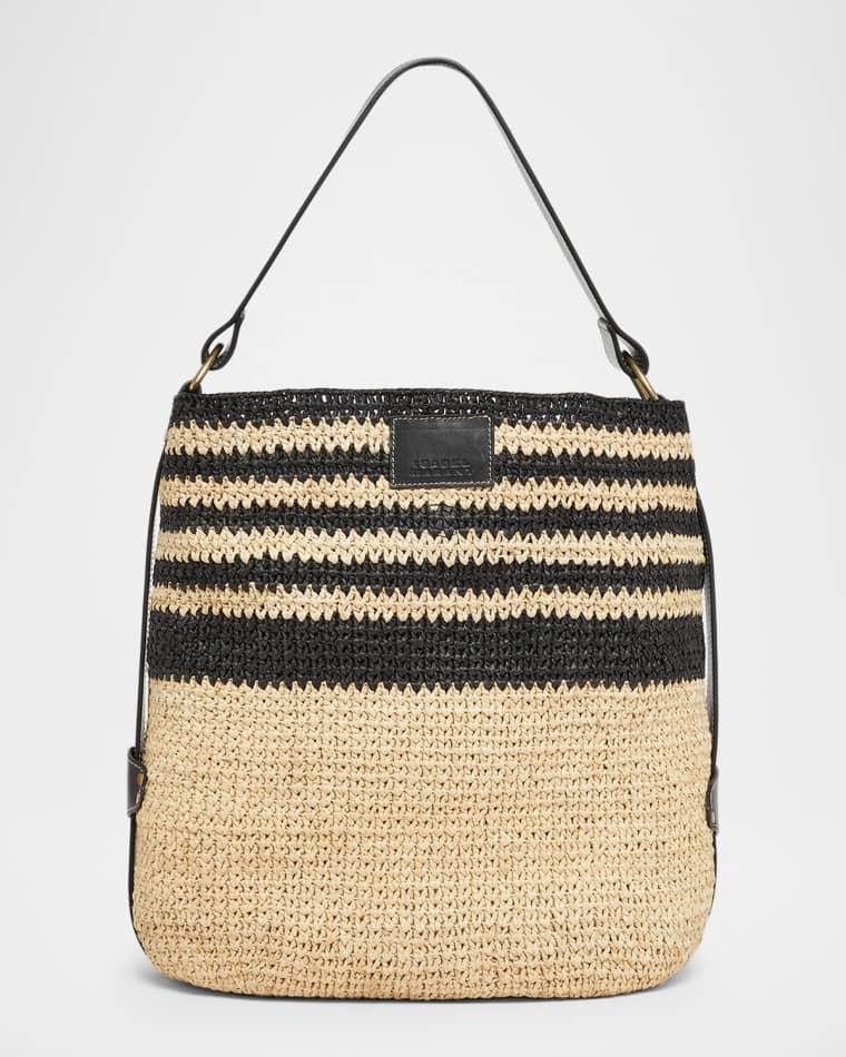Bayia Striped Raffia Bucket Bag by ISABEL MARANT