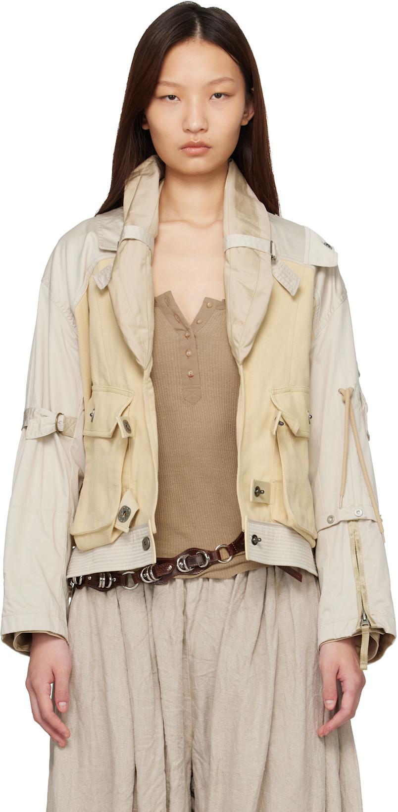 Beige Julissa Cotton Bomber Jacket by ISABEL MARANT
