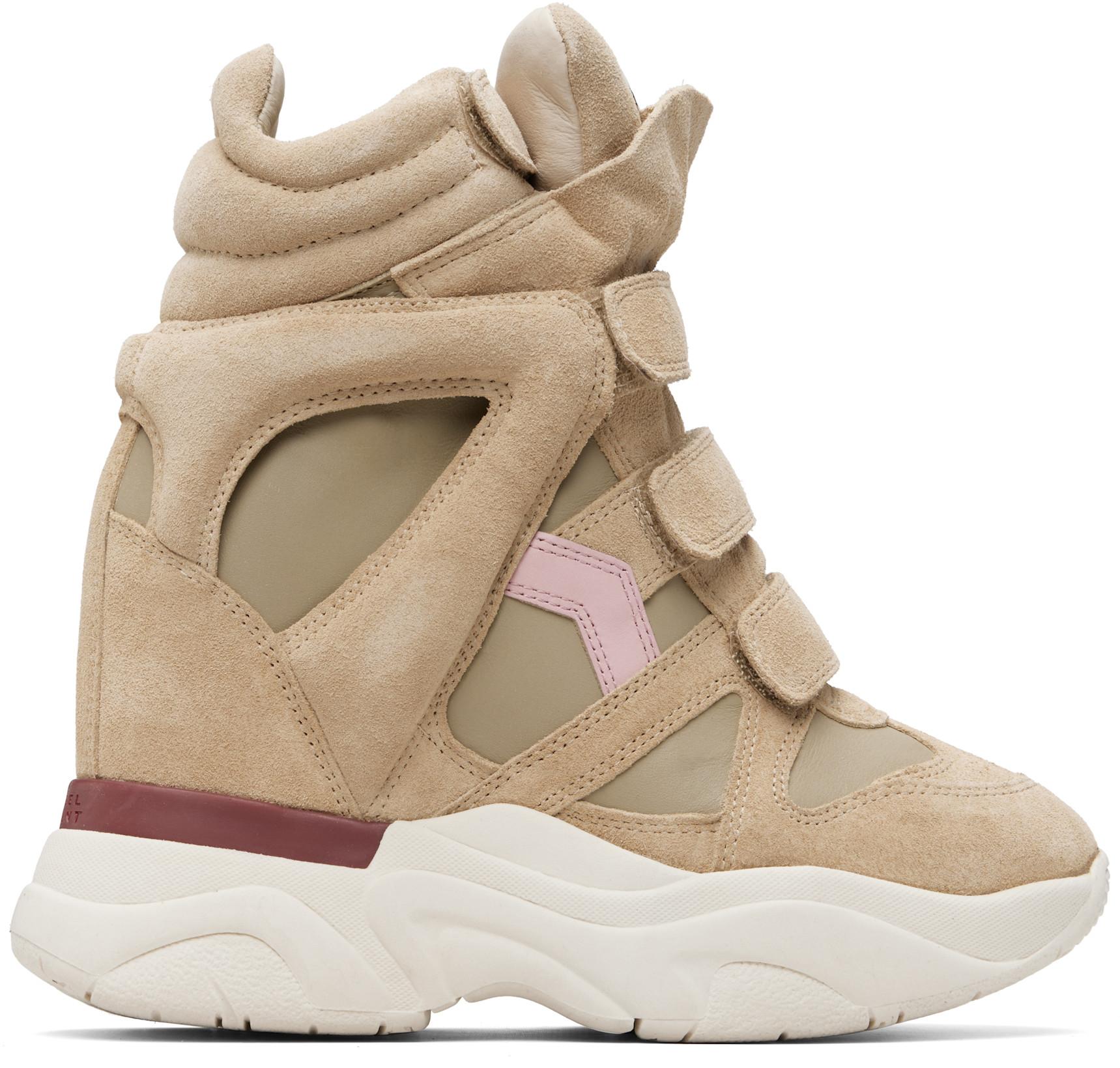 Beige & Pink Balskee Sneakers by ISABEL MARANT