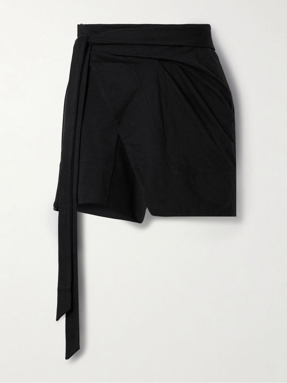 Berenice asymmetric draped cotton-jersey mini wrap skirt by ISABEL MARANT