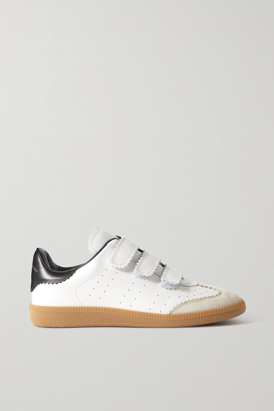 Beth suede-trimmed leather sneakers by ISABEL MARANT