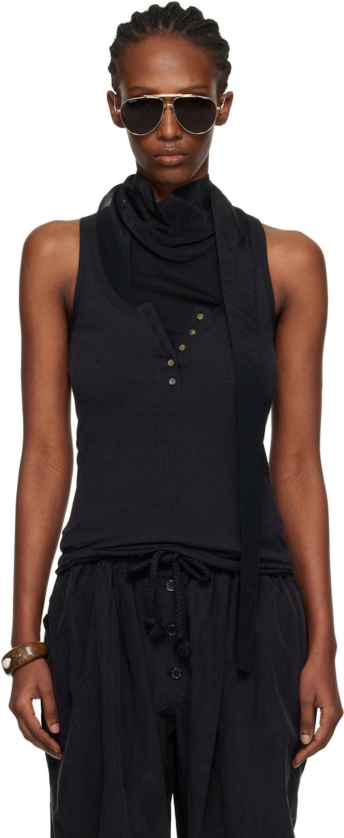 Black Helma Silk Tank Top by ISABEL MARANT