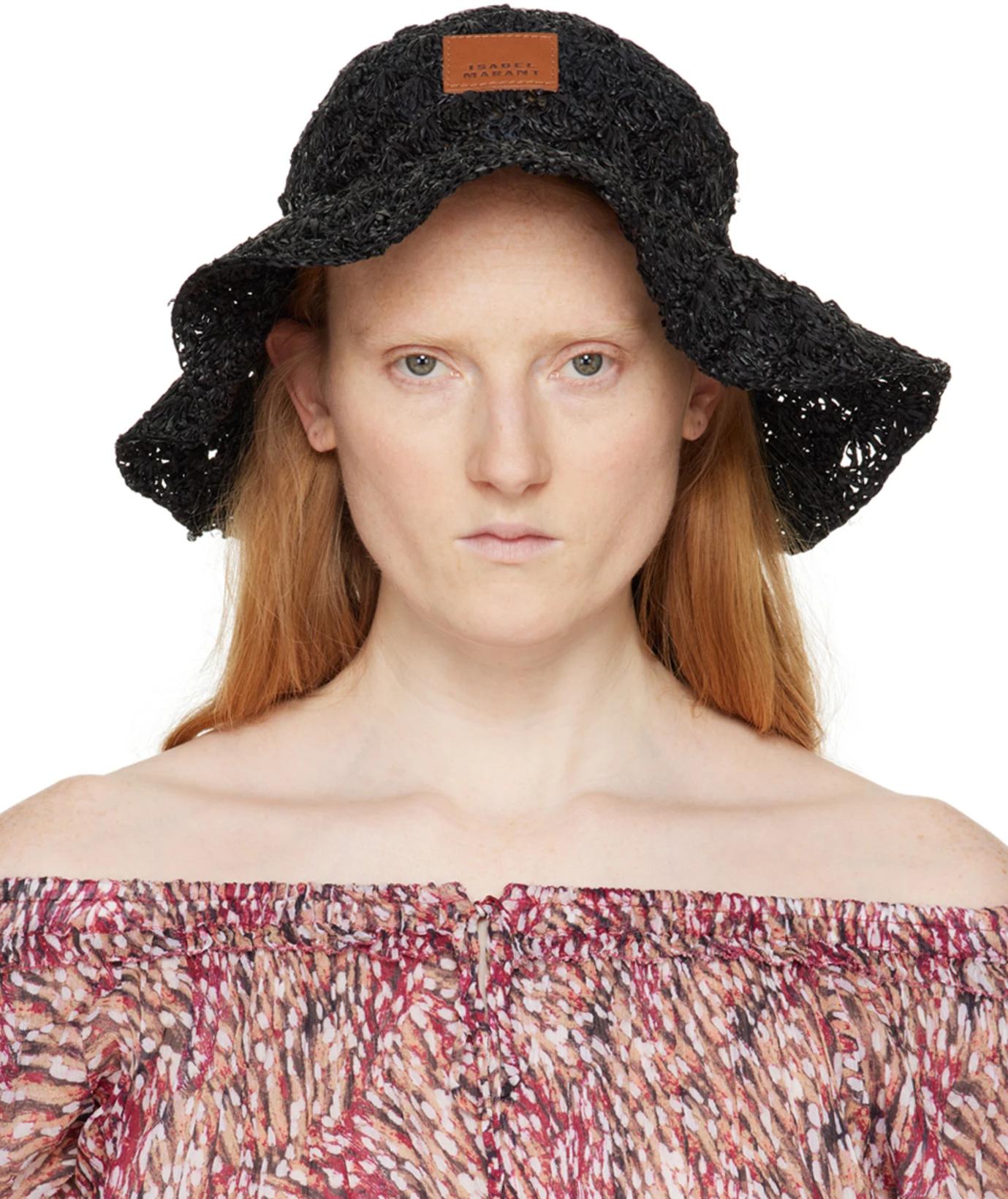 Black Tulum Raffia Hat by ISABEL MARANT