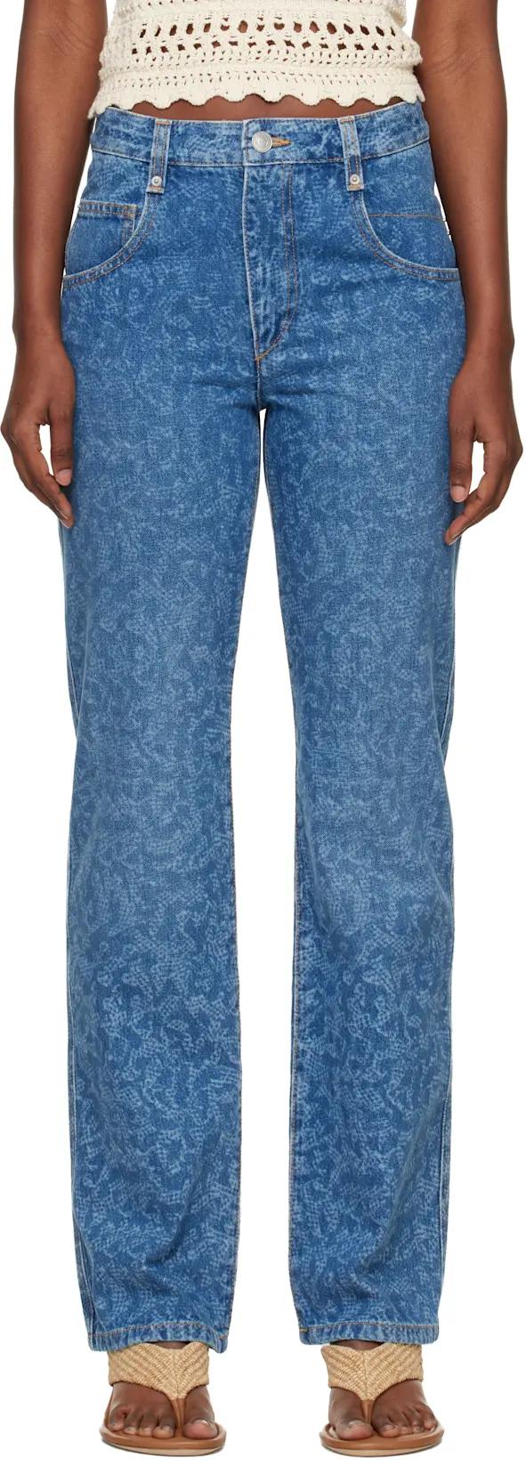 Blue Straight Brinsa Summer Laser Jeans by ISABEL MARANT