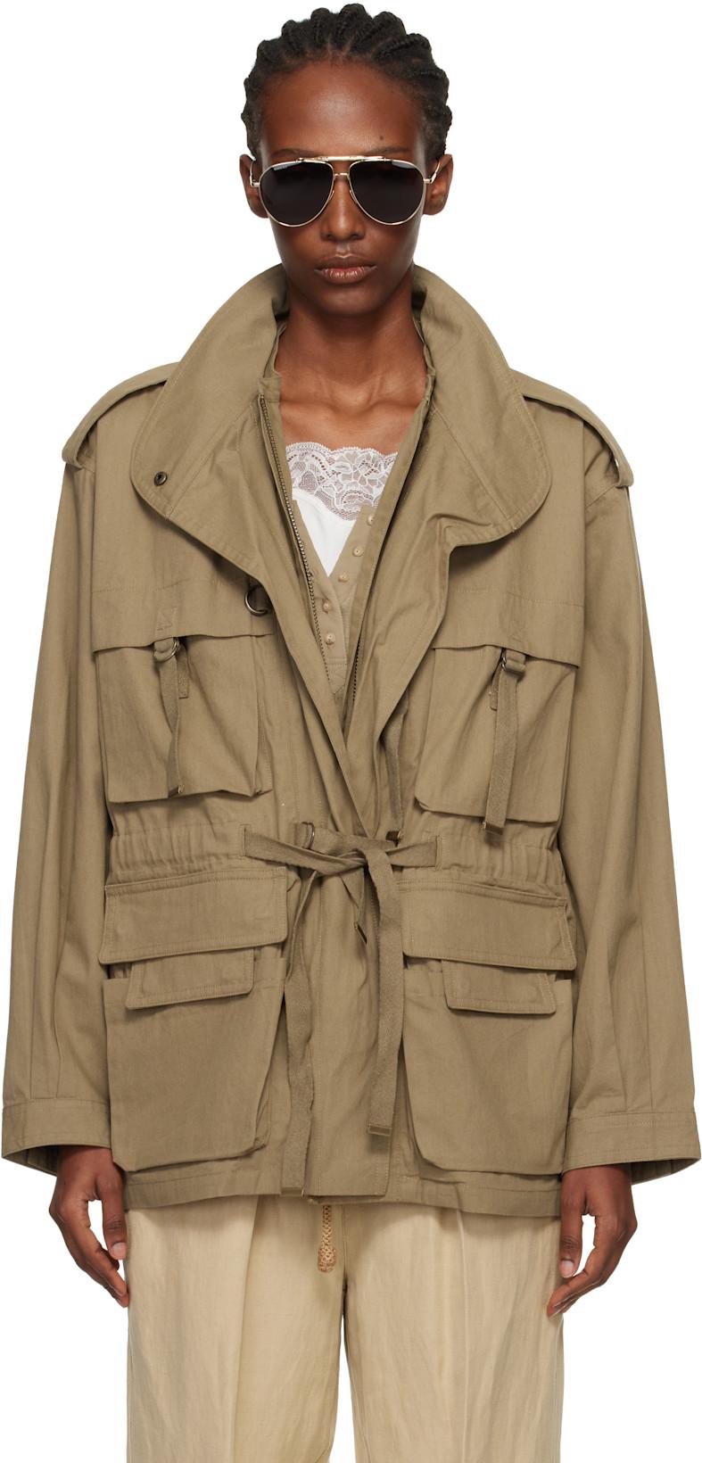 Brown Beriza Cotton Canvas Jacket by ISABEL MARANT