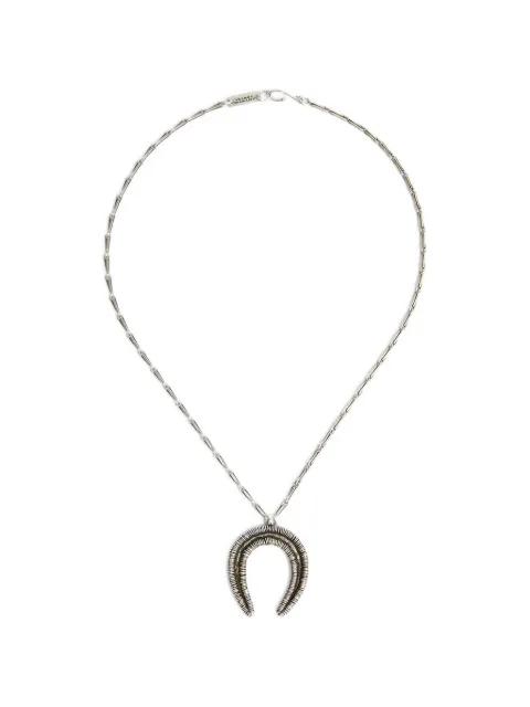Byrne engraved horseshoe-pendant necklace by ISABEL MARANT