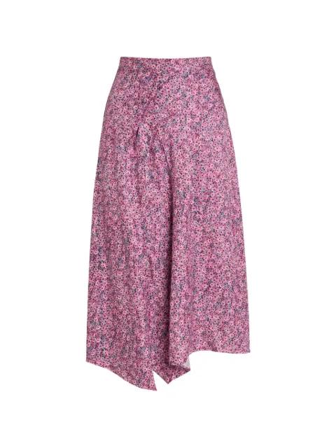 Cacia floral-print asymmetric midi skirt by ISABEL MARANT