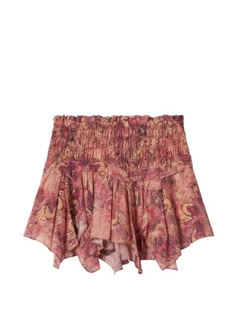 Ceiva mandala-print smocked skirt by ISABEL MARANT