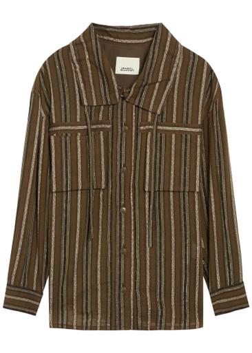 Chelia striped cotton-blend shirt by ISABEL MARANT