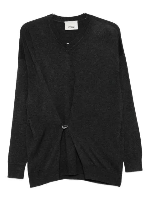 Chiraz V-neck ring-detail sweater by ISABEL MARANT