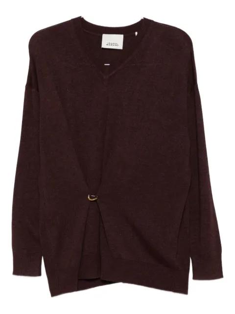 Chiraz V-neck ring-detail sweater by ISABEL MARANT