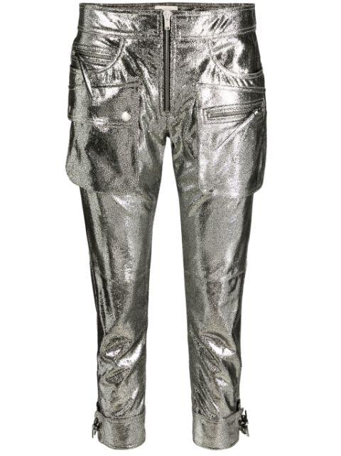 Ciane metallic cropped trousers by ISABEL MARANT
