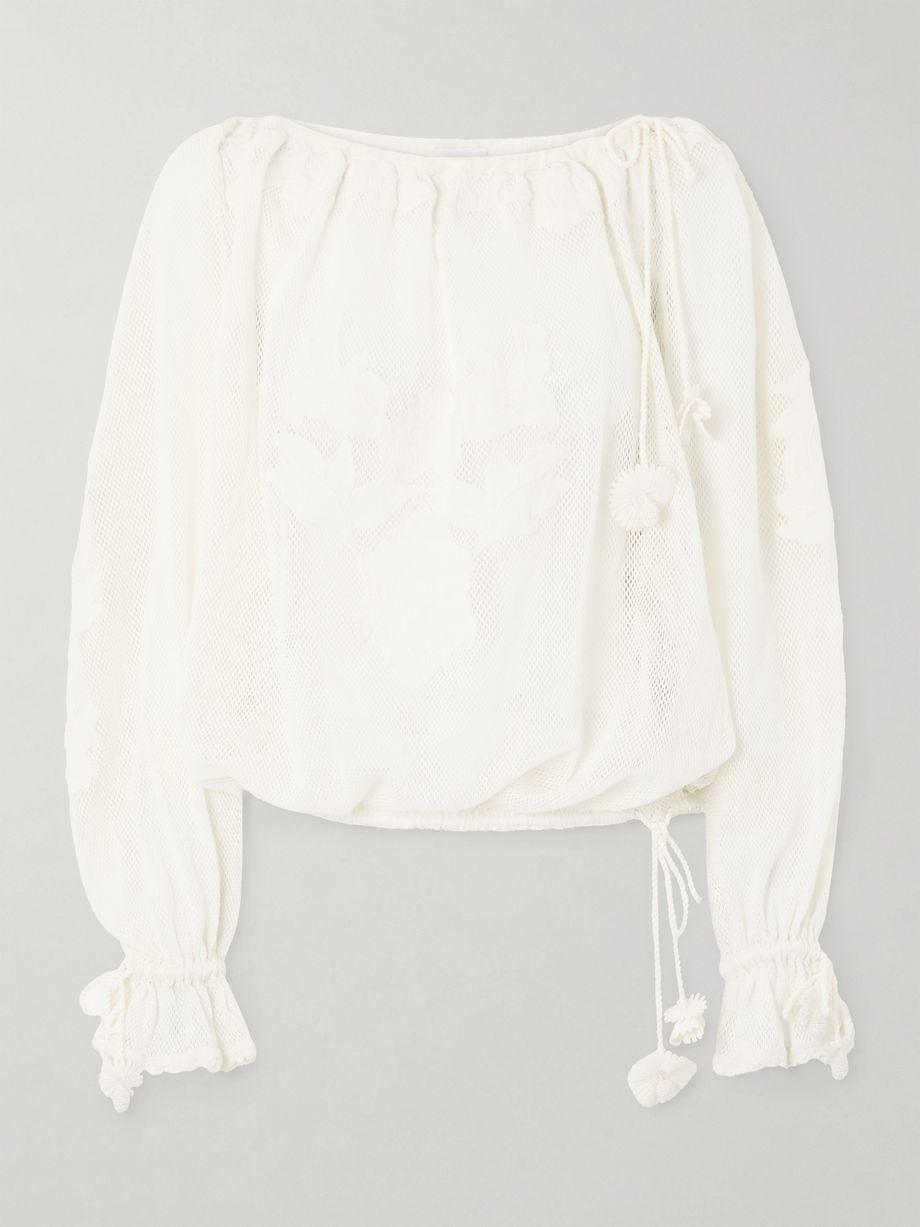 Dalyna lace trimmed organic cotton blouse by ISABEL MARANT