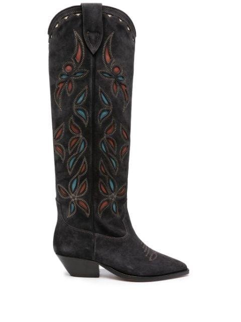 Denvee 40mm suede cowboy boots by ISABEL MARANT