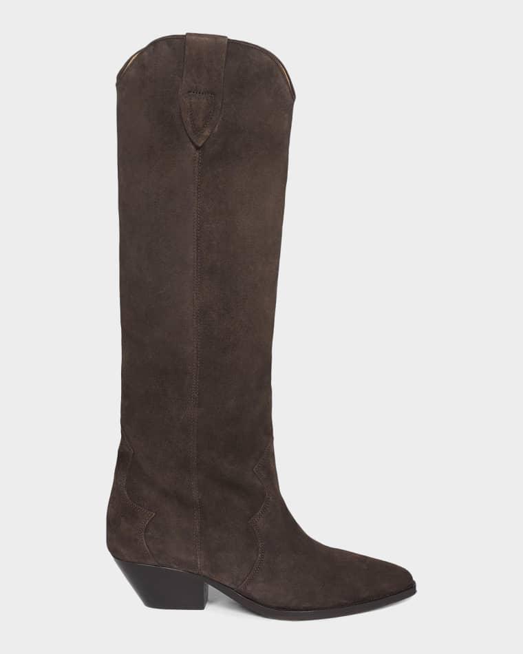 Denvee Suede Tall Western Boots by ISABEL MARANT