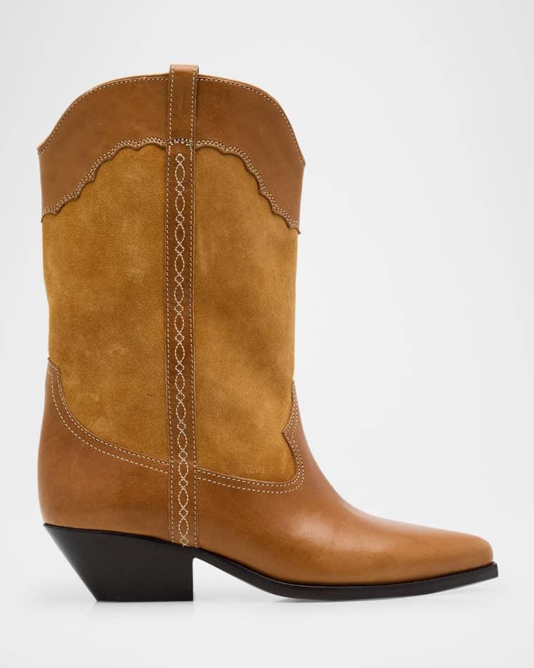 Deurto Suede & Leather Cowboy Boots by ISABEL MARANT