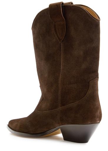 Duerto 40 western suede mid-calf boots by ISABEL MARANT