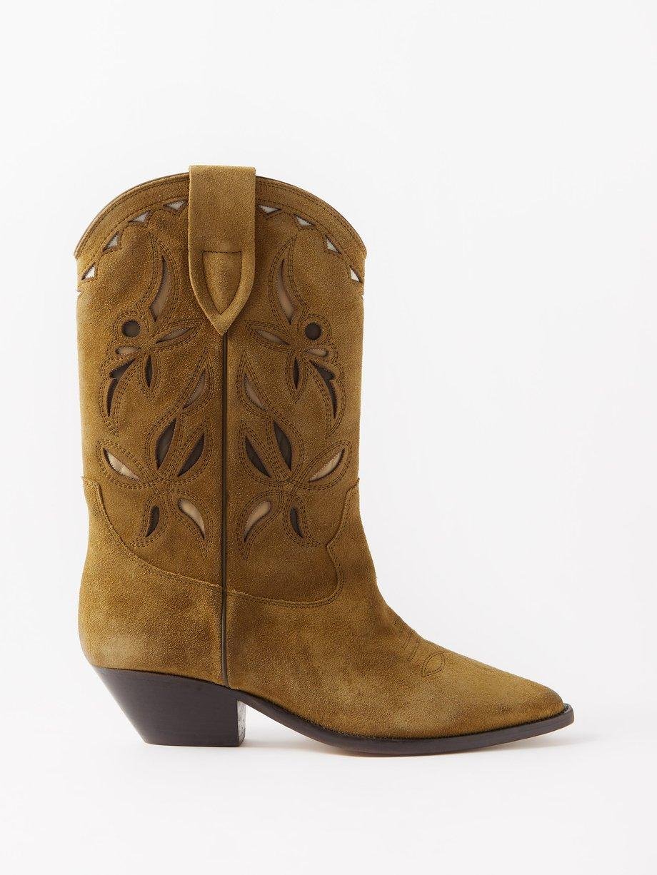 Duerto embroidered suede cowboy boots by ISABEL MARANT