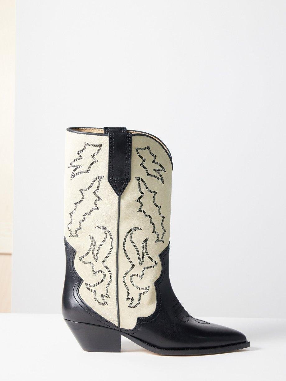 Duerto leather and suede cowboy boots by ISABEL MARANT