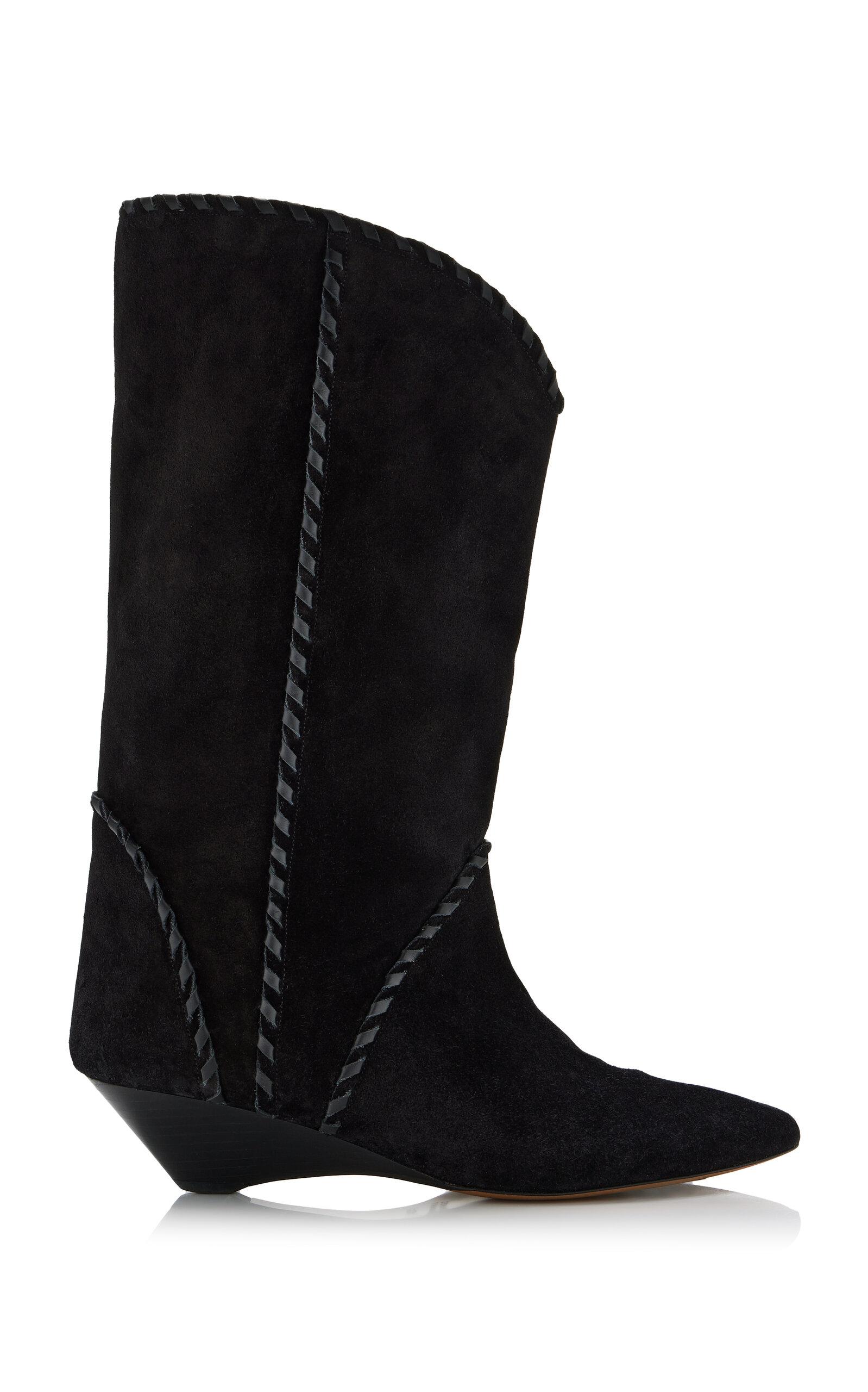 Edoa Suede Boots - Black - - Moda Operandi by ISABEL MARANT