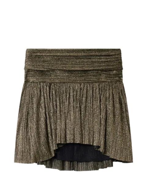 Eloise smocked metallic-effect skirt by ISABEL MARANT