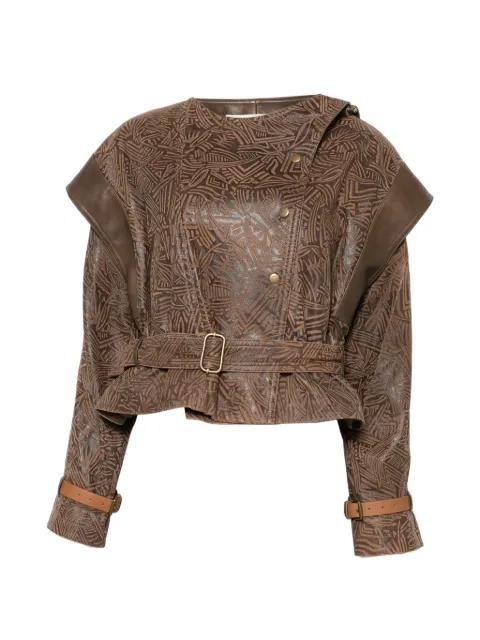 Erine patterned belted jacket by ISABEL MARANT