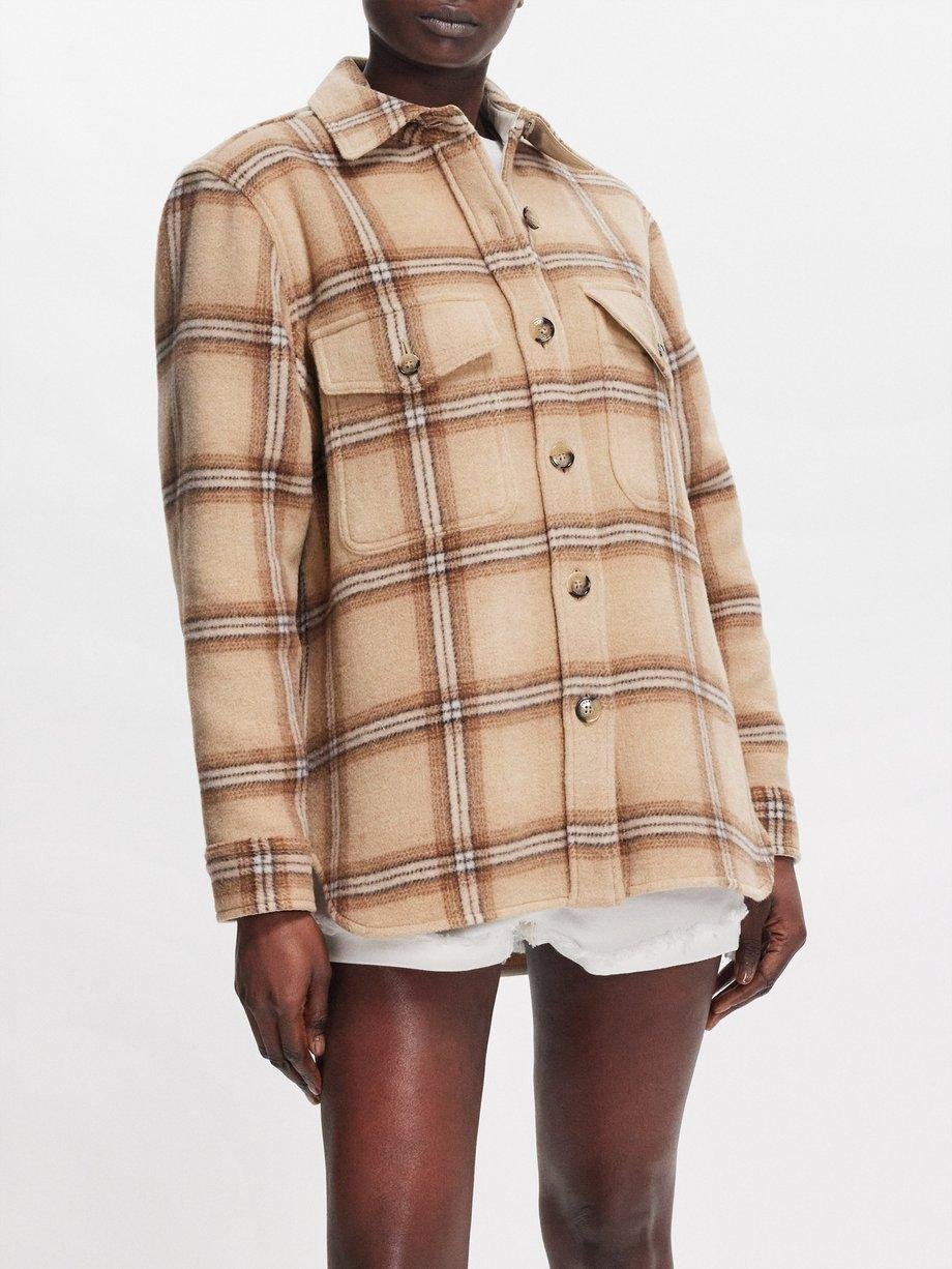 Faxona checked wool-blend overshirt by ISABEL MARANT