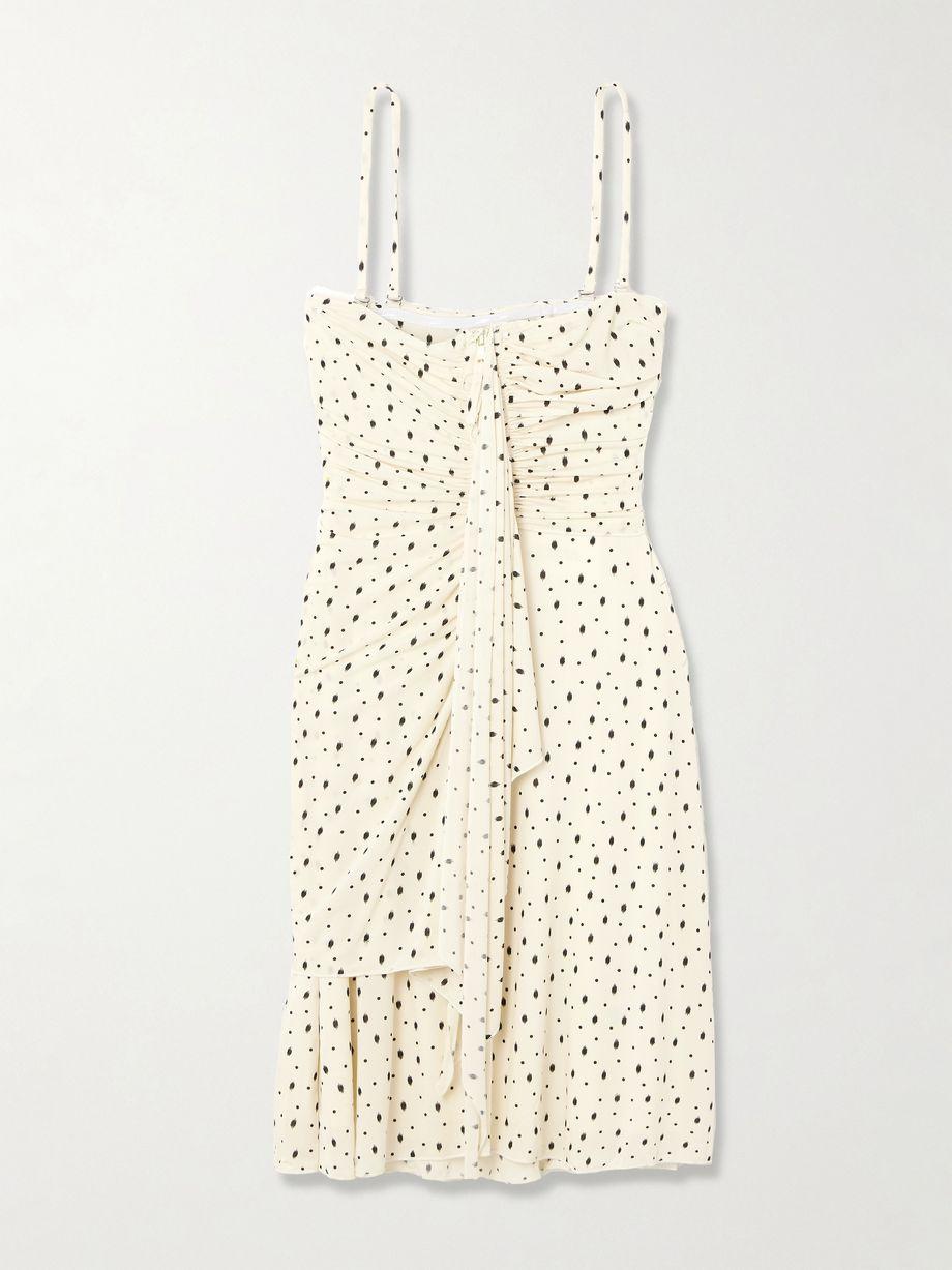 Gemma ruched draped polka-dot stretch-jersey mini dress by ISABEL MARANT