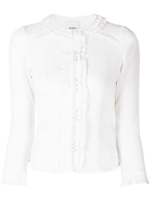 Georgia ruffled semi-sheer blouse by ISABEL MARANT