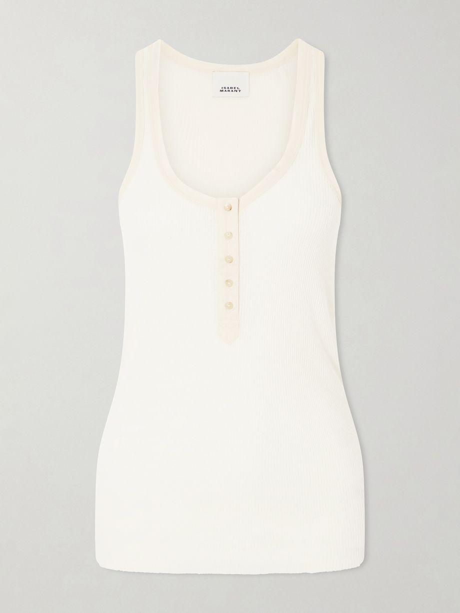 Helma ribbed silk tank by ISABEL MARANT