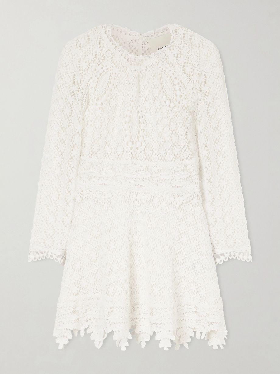 Hizene cotton-guipure lace mini dress by ISABEL MARANT