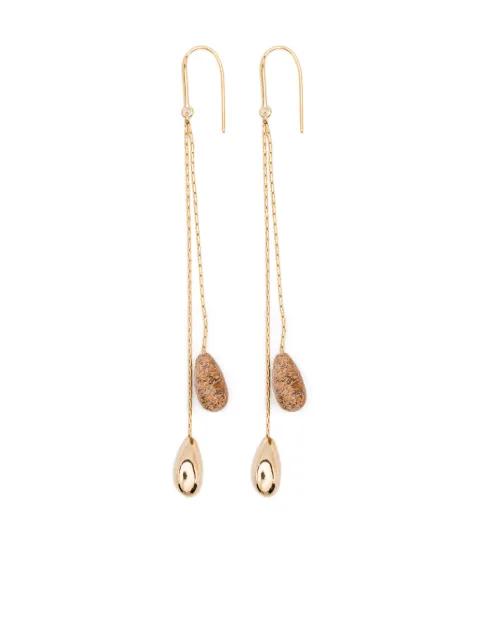 Imala gold-chain stone earrings by ISABEL MARANT