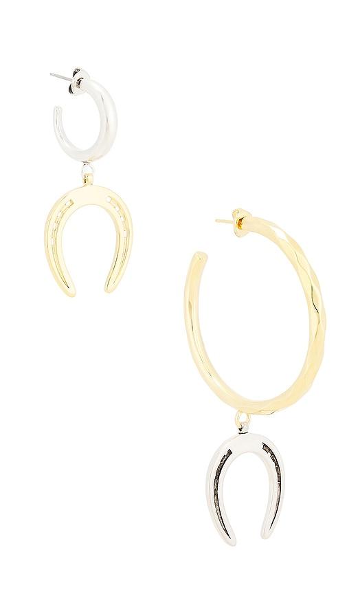 Isabel Marant Asymmetric Earrings in Metallic Silver by ISABEL MARANT